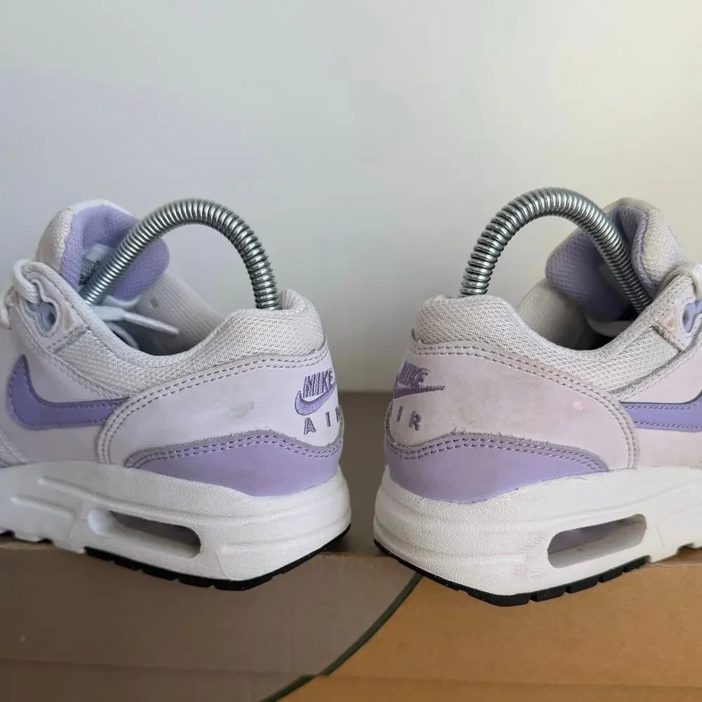 Nike Air Max 1 ‘White/Purple’ Kids Sneakers- SZ 2 Y